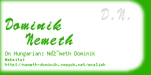 dominik nemeth business card